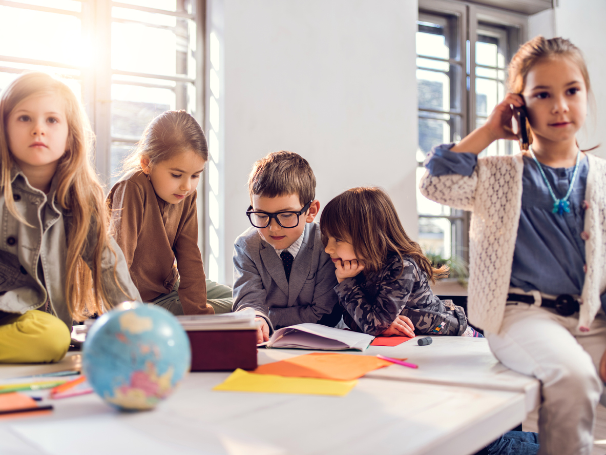 Employees working on a document